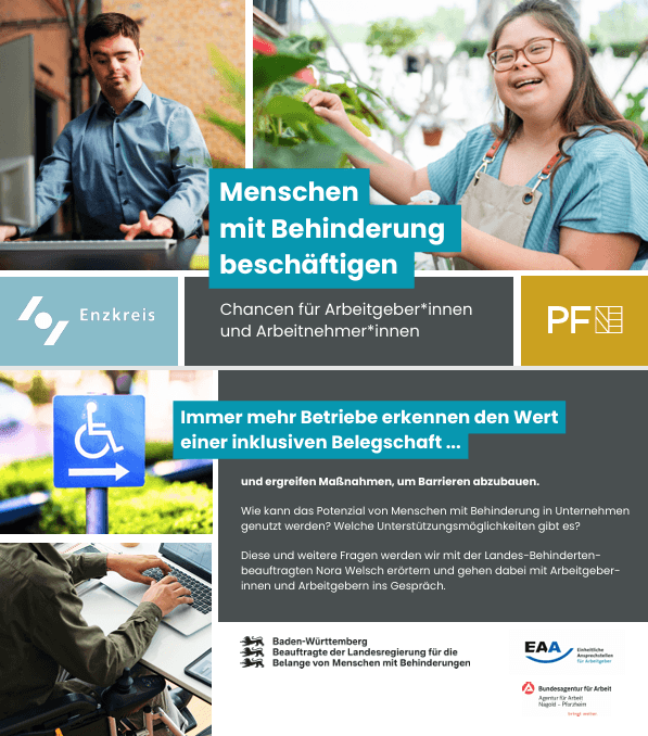 Flyer zur Veranstaltung Menschen mit Behinderung beschäftigen